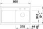 Preview: BLANCO 524156 ZENAR 45 S Keramik weiß matt mit Abl. Becken links