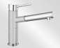 Preview: BLANCO 515335 ALTA-S Compact, Messing SILGRANIT-Look zweifarbig, seidengrau/chrom, Hochdruck