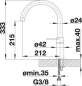 Preview: BLANCO 521728 JETA Messing SILGRANIT-Look, muskat, Hochdruck