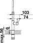 Preview: BLANCO 525792 CATRIS-S Flexo, Messing PVD, PVD steel, Hochdruck