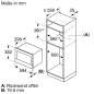 Preview: BOSCH BFL7221B1 Serie 8 Einbau-Mikrowelle Schwarz