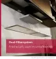 Preview: NEFF D97XDP2S0 N 70 Integrierte Designhaube 90 cm Klarglas schwarz bedruckt, Mattschwarz