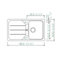 Preview: SCHOCK FOMD100AGDW Formhaus D-100 Alpina Unterschrank 45 cm Aufliegend CRISTALITE®