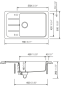 Preview: SCHOCK FOMD100LSAGNE Formhaus D-100LS-A Nero Unterschrank 60 cm Einbauspüle aufliegend CRISTALITE®