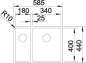 Preview: BLANCO  516149 CLARON 340/180-IF, Edelstahl Seidenglanz