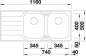 Preview: BLANCO 518456 MEDIAN 8 S-IF Edelstahl mit Ablauffernbedienung Becken links 80 cm Untermaß