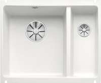 BLANCO 523743 SUBLINE 350_150-U Keramik Weiß matt ohne Abl. Hauptbecken links