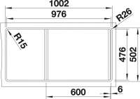 BLANCO 518451 Spüle MEDIAN 6 S-IF Becken