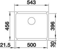 Blanco 523735 Subline 500-U Keramikspüle weiß