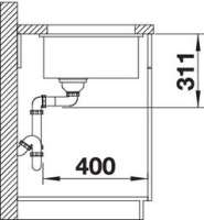 Blanco 523735 Subline 500-U Keramikspüle weiß
