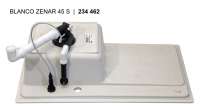 BLANCO 524156 ZENAR 45 S Keramik weiß matt mit Abl. Becken links