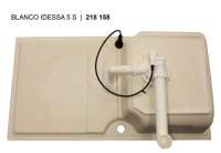 BLANCO 516079 IDESSA 5 S Keramik jasmin mit Abl. reversibel 50 cm Untermaß