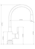 Preview: EISL Küchenarmatur FLEXO NI186FLMA Spültischarmatur mit biegsamen Auslauf Magenta