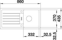 BLANCO 524227 FAVUM 45 S Silgranit PuraDur 2 anthrazit