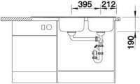 BLANCO 512735 Median 8s IF CNS mit Ablauffernbedienung mit Zubehör Edelstahl