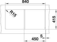 BLANCO 524227 FAVUM 45 S Silgranit PuraDur 2 anthrazit