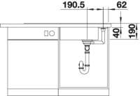 Blanco 522187 AXIA III XL 6 S Granitspüle muskat