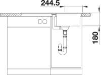 BLANCO 524227 FAVUM 45 S Silgranit PuraDur 2 anthrazit