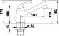 Blanco 512551 MIRA-S, Messing galvanisch, Edelstahl finish, Hochdruck
