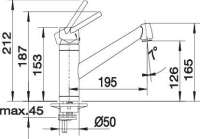 Blanco 512893 ACTIS, Messing galvanisch, Edelstahl finish, Hochdruck
