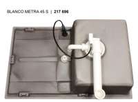 BLANCO 513035 METRA 45 S, SILGRANIT, anthrazit, mit Ablauffernbedienung, reversibel, 450 mm Untermaß