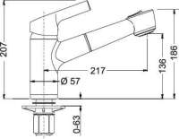BLANCO 514874 ELIPSO-S II, Messing Keramik-Look, vanilla, Hochdruck