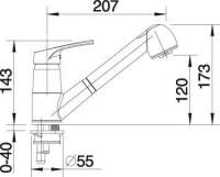 BLANCO 514972 WEGA-S, Messing SILGRANIT-Look, seidengrau, Hochdruck