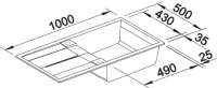 BLANCO 515280 METRA XL 6 S, SILGRANIT, weiß, mit Ablauffernbedienung, reversibel, 600 mm Untermaß