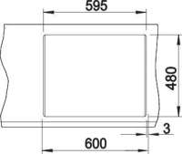 BLANCO 516159 METRA 6, SILGRANIT, champagner, mit Ablauffernbedienung, reversibel, 600 mm Untermaß