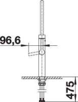 BLANCO 517597 CULINA-S, Messing galvanisch, chrom, Hochdruck