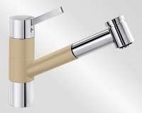 BLANCO 517615 TIVO-S Messing SILGRANIT-Look zweifarbig, champagner/chrom, Hochdruck