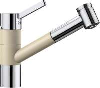 BLANCO 517615 TIVO-S Messing SILGRANIT-Look zweifarbig, champagner/chrom, Hochdruck