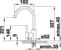 BLANCO 517742 MIDA, Messing galvanisch, chrom, Hochdruck