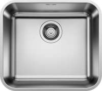 BLANCO 518203 SUPRA 450-U, Edelstahl Bürstfinish, ohne Ablauffernbedienung, 50 cm Untermaß