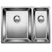 BLANCO 518324 ANDANO 340/180-IF, Edelstahl Seidenglanz mit Zugknopf, Großes Becken Links