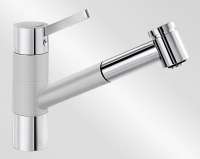 BLANCO 518427 TIVO-S, Messing SILGRANIT-Look zweifarbig, seidengrau/chrom, Niederdruck