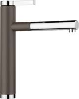 BLANCO 518445  LINEE-S, Messing SILGRANIT-Look zweifarbig, cafe/chrom, Hochdruck