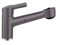BLANCO 518787 ELIPSO-S II, Messing SILGRANIT-Look, felsgrau, Niederdruck