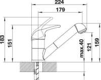 BLANCO 518802 VITIS-S, Messing SILGRANIT-Look, felsgrau, Hochdruck