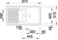 Preview: Blanco 518840  CLASSIC 5 S, SILGRANIT, felsgrau, mit Ablauffernbedienung, mit Zubehör, reversibel, 500 mm Untermaß