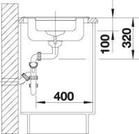 Preview: Blanco 518840  CLASSIC 5 S, SILGRANIT, felsgrau, mit Ablauffernbedienung, mit Zubehör, reversibel, 500 mm Untermaß