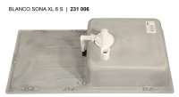 BLANCO 519695 SONA XL 6 S, SILGRANIT, perlgrau, ohne Ablauffernbedienung, reversibel, 600 mm Untermaß