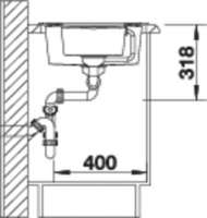 BLANCO 520577 METRA 6 S, SILGRANIT, perlgrau, mit Ablauffernbedienung, mit Zubehör, reversibel, 600 mm Untermaß
