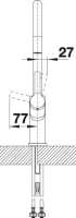 BLANCO 520986 CARENA-S Messing SILGRANIT-Look zweifarbig, champagner/chrom, Hochdruck