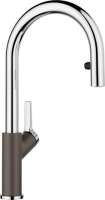 BLANCO 521378 CARENA-S Vario, Messing SILGRANIT-Look zweifarbig, cafe/chrom, Hochdruck