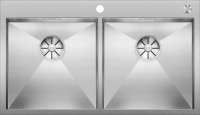 BLANCO 521648 ZEROX 400/400-IF/A, Edelstahl Seidenglanz, mit Ablauffernbedienung, keine Beckenlage, 900 mm Untermaß
