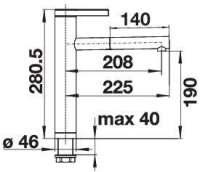 BLANCO 521705 LINEE-S Messing SILGRANIT-Look zweifarbig, muskat/chrom, Hochdruck