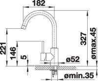 BLANCO 521729 MIDA Messing SILGRANIT-Look, muskat, Hochdruck