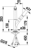BLANCO 521732 YOVIS-S HD muskat/chrom