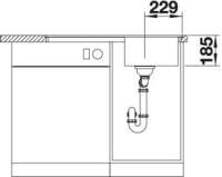 Blanco 522265 IDENTO 45 S-F Keramikspüle weiß